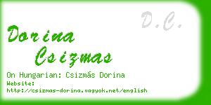 dorina csizmas business card